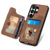 Ring Holder Cards Solt Leather Wallet Case For Samsung S25 Ultra S24 Plus S23 A16 A17 A07 Magnetic Kickstand Pocket Strap Cover