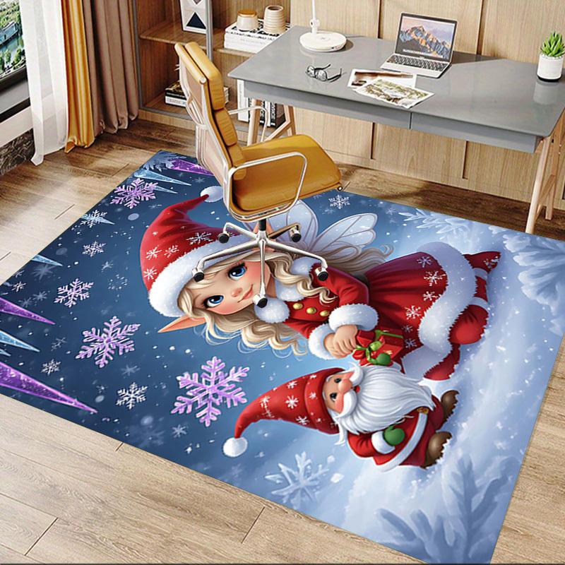 1PC Christmas, Elf Extra Large Non Slip Floor carpet, Office, family, Studio   Large Area Rug Indoor Rugs, Bold Statement Piece
