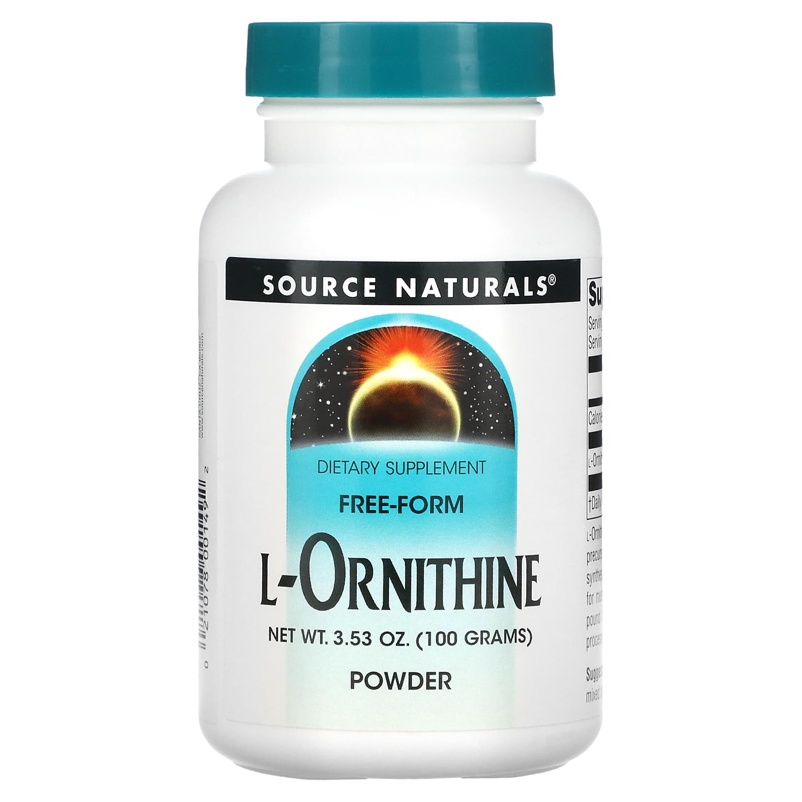 

Source Naturals, L-орнітин у порошку, 3,53 унції (100 г)