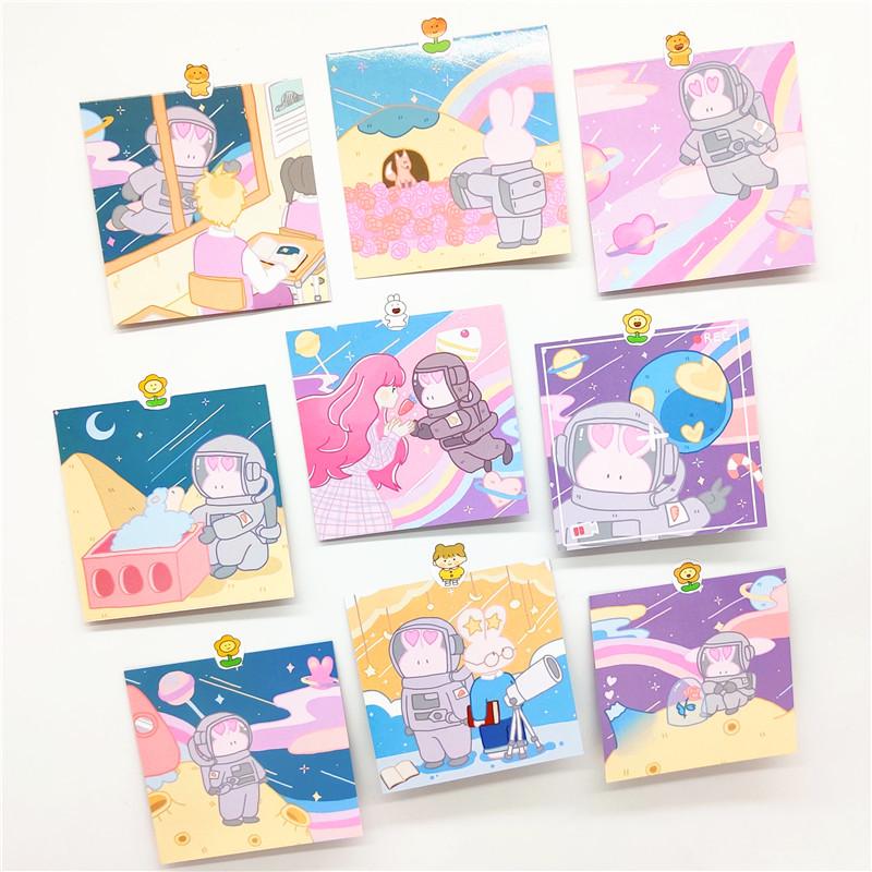 Korean Cute Bear Diary Decoration: INS Style Postcard & Wall Sticker Set