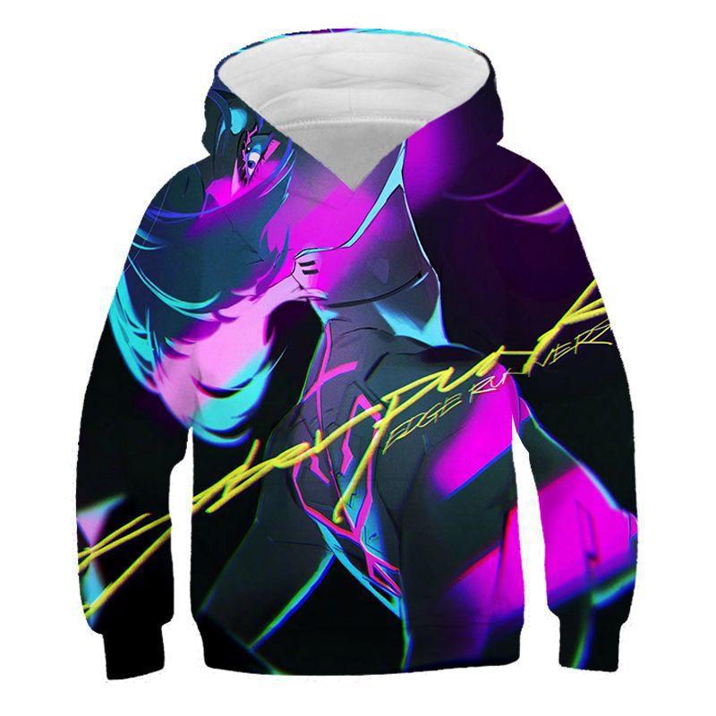 Cyberpunk Cyberpunk, Edge Walker Children's Hooded Sweater 3D Digital Printing Children's Jacket Men