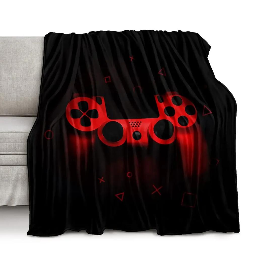 Gamepad Blanket Cool Game Gift For Boys Game Controller Blanket Gaming Video Game Soft Flannel Throw Blankets For Couch For Kids