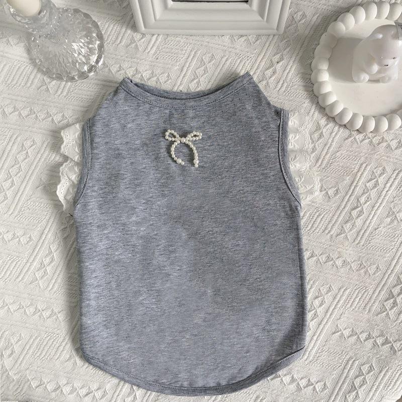 

summer dog vest puppy small dog costume yorkie Shih Tzu Maltese Pomeranian poodle bichon Schnauzer pug dog clothing pet apparel XXL світло-сірого кольору