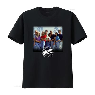 Bawełniany T-shirt Beverly Hills 90210 Serial TV Sitcom Brandon Brenda Walsh Design vintage Spłowiały Top Do Codziennego Noszenia