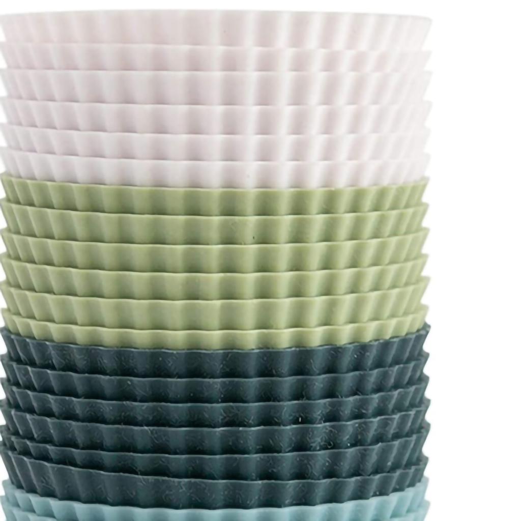 Muffinsform Morandi Färg Rund Äggtårta Ångat Ägg Silikon Kompletterande Matform 24 st