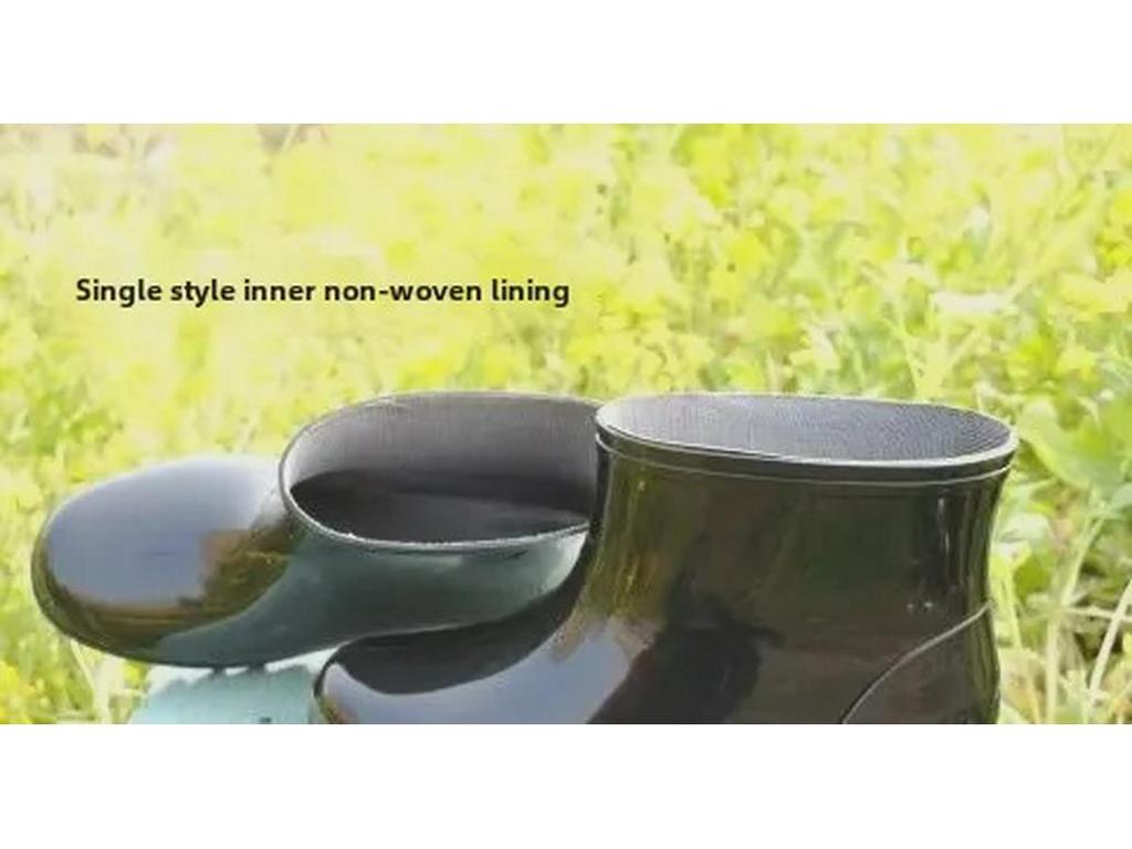 Vanntette sklisikre varme gummiregnstøvler for menn med fortykket lavskaftdesign