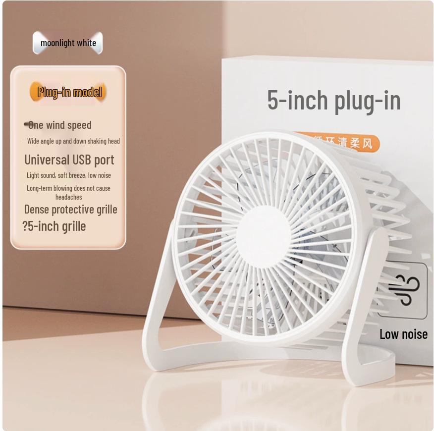 USB Rechargeable Mini Oscillating Desktop Clip Fan for Home, Office, Dorm USB Port