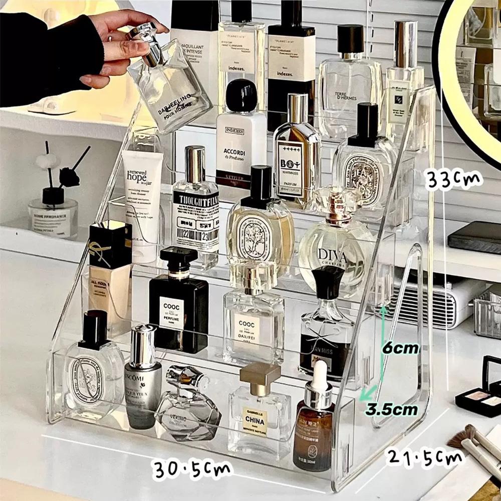 1PC Multi-Function Ladder Type Storage Box Rack for Cosmetics Perfume Nail Polish Hand Handle Organizer