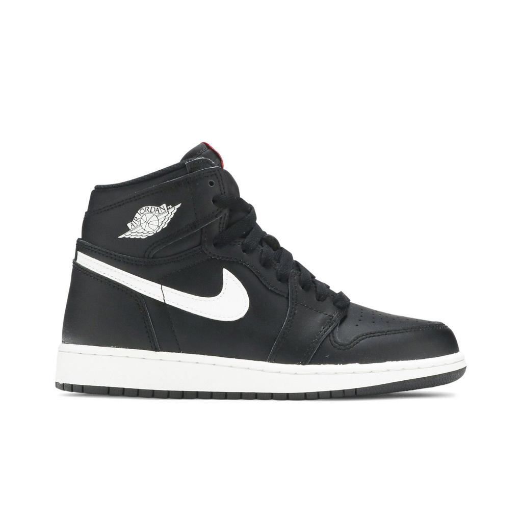 Air Jordan 1 Retro High OG BG 'Yin Yang' (Unisex) Black / Black-University Red-White Kids' Basketball Shoes 575441 011