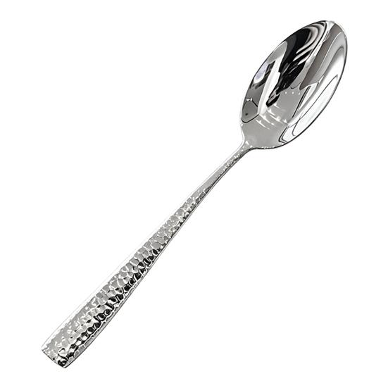 

Yousheng Western Food Tableware Stainless Steel Serrated Steak Knife Sharp Fork Tines Curved Spoon Dishwasher Safe Hammered Texture G