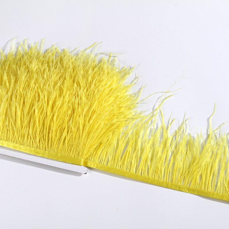 Ostrich Feather Trim 8-10cm 10-15cm 10Meters Fringe White for Clothes Ribbon Skirt Plumas Plume Decoration Wedding Party
