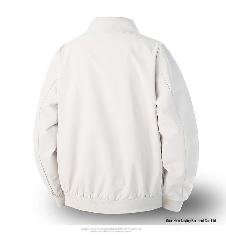 Vielseitige Herrenjacke im amerikanischen Stil mit Stehkragen für Frühling und Herbst