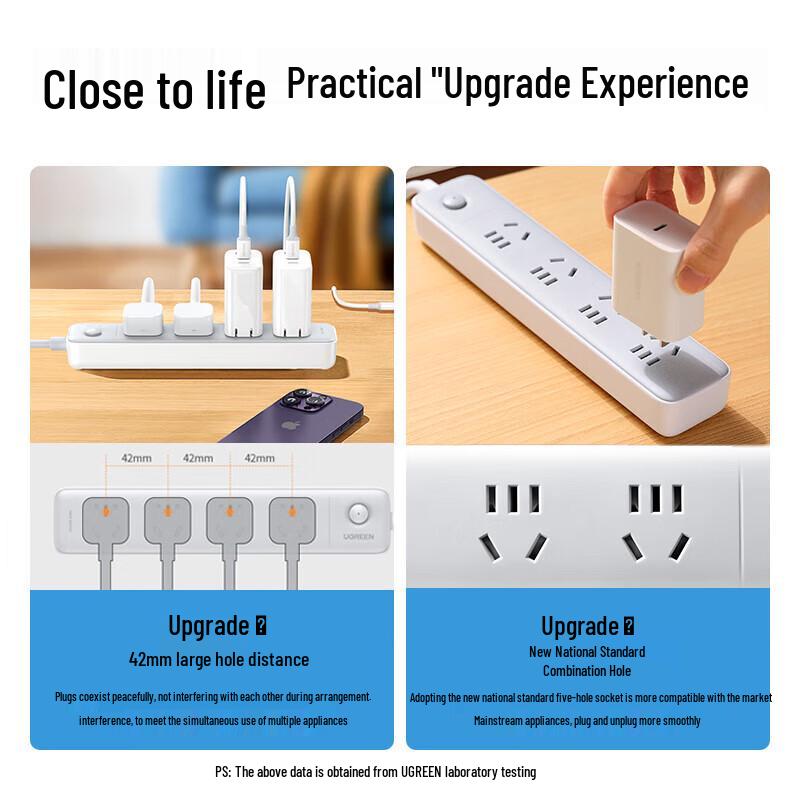 UGREEN 8-Outlet Power Strip with Master Switch
