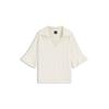 BoSS Women S Checked Texture Johnny Collar Sweater Open White