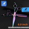 Color 6.0 Inch Nimpson, Color Steel, Hair Scissors, Hair Scissors, Tooth Scissors, Thin Scissors H