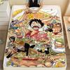 One Piece Monkey D. Luffy Flannel Blanket Lovely Print Fit For Bedroom Chair Sofa Bed Travel Picnic -HE35