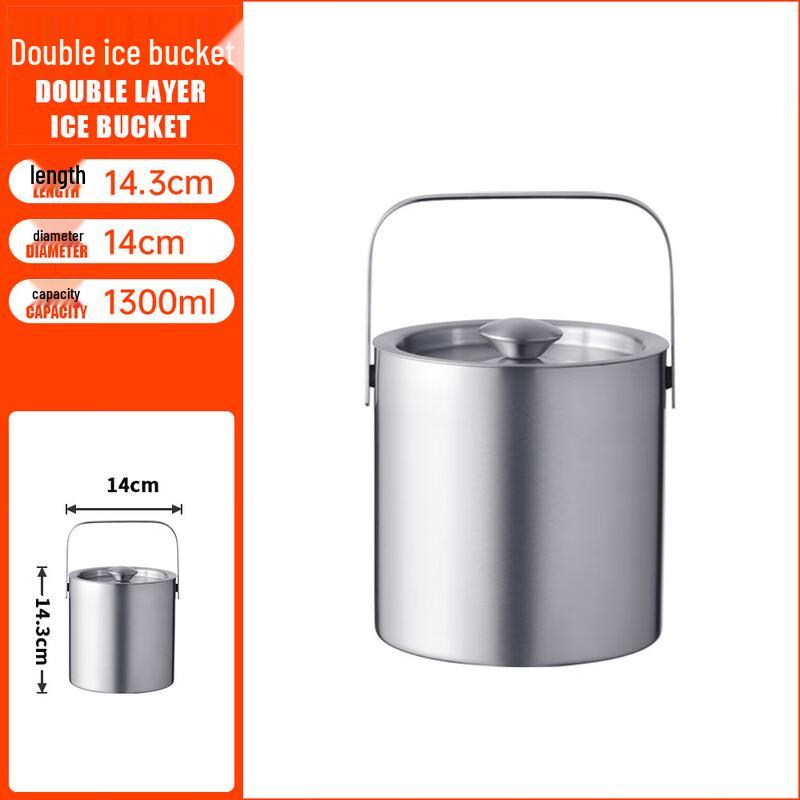 Shang Qi Tragbarer doppelwandiger Eiswürfelbehälter aus Edelstahl