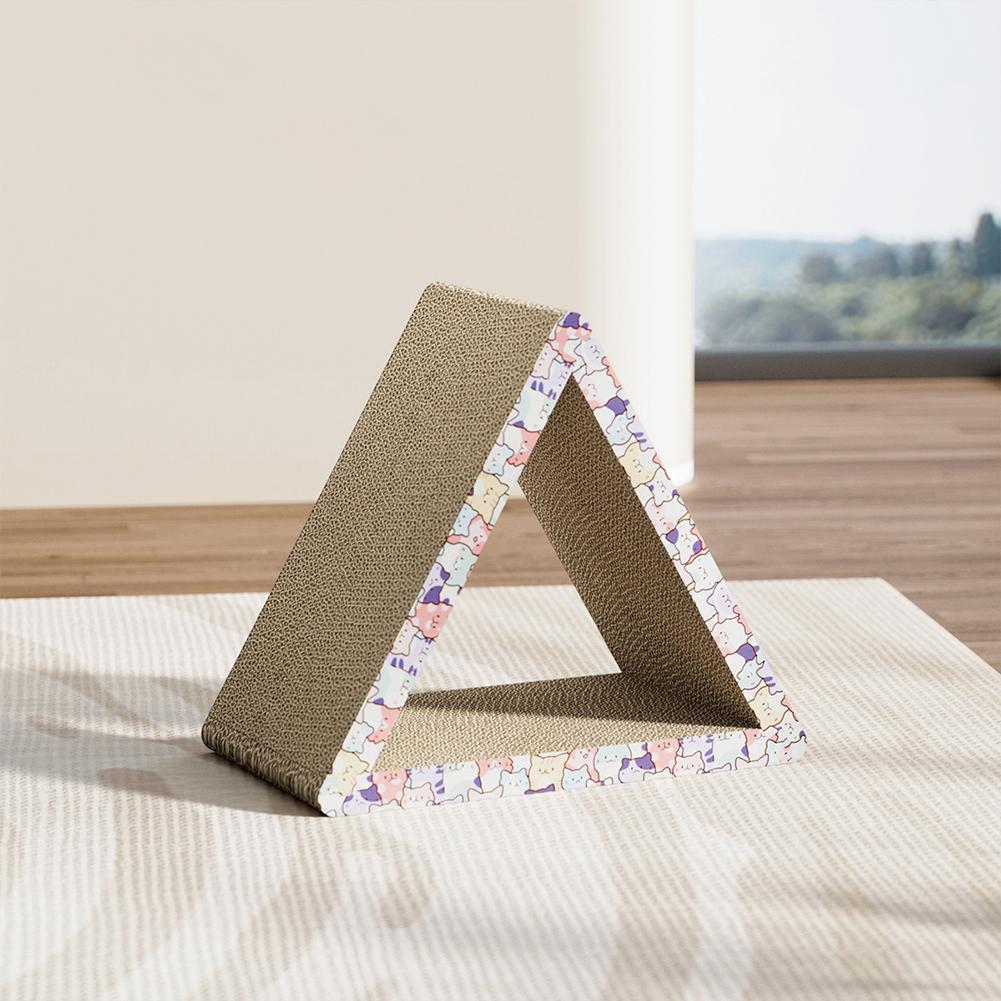 Foldable Triangles Cat Scratching Board Scratcher Cardboard Thicken Corrugated Paper Cat House Pet Grinding Claw Cardboard