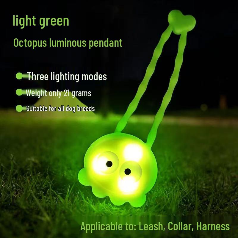 Lenovo USB Rechargeable LED Dog Collar - Waterproof Silicone Pendant for Small/Medium Dogs, Anti-Lost Night Light for Walking.