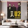 U2 Live in Toronto Retro Concert Poster Purple Band Silhouette Art