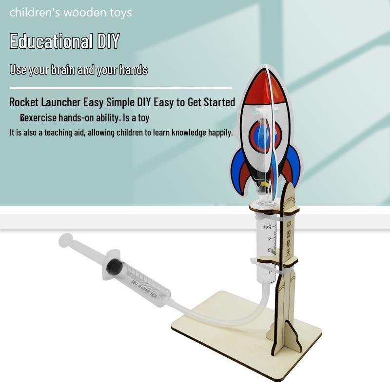 DIY Rocket Launcher Kit: Children's Physics and Aerodynamics Experiment