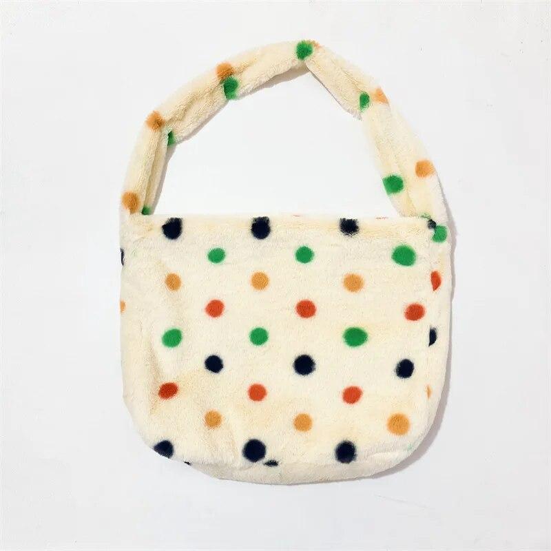 

Новая модная плюшевая большая сумка с принтом сладкого розового сердца для женщин, большая вместительная сумка на плечо, портативная сумка для покупок, школьная сумка