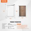 Pet Door for Door with Lock and Magnetic Flap System Aluminum Frame Large