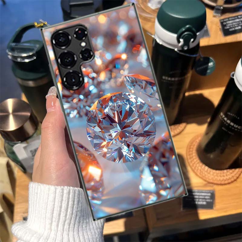 Shining and Dazzling Diamond Gemstones Cases Phone Case for Samsung Galaxy S26 Ultra S25 Edge S24 S23 FE S21 Plus S20 S22 S10 Co