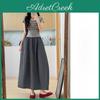 College Style Women A Line Skirt With Nylon Fabric And Tie Detail For Casual Wear