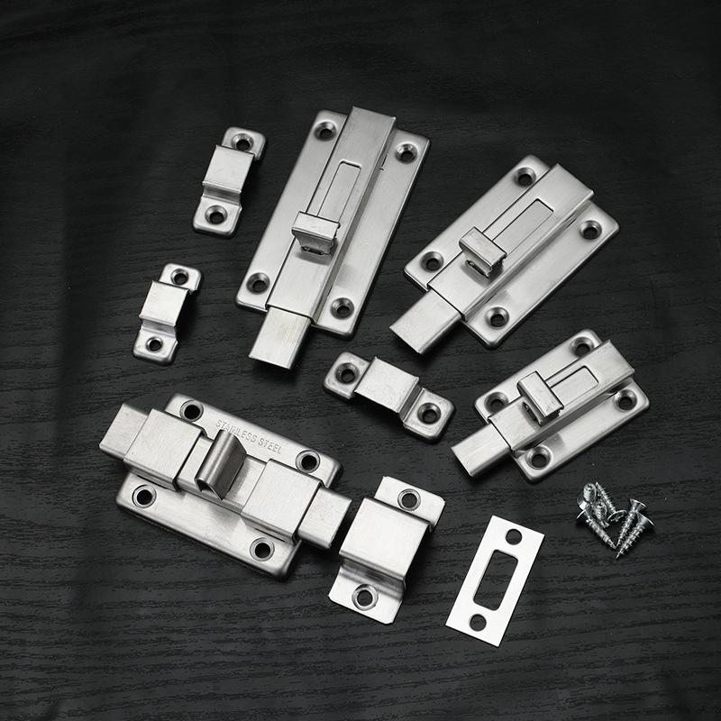 Self-Elastic Latch Security Bolt Latch Anti-theft Spring Latches Stainless Steel Cabinet Hinges Furniture Supplies Hardware'