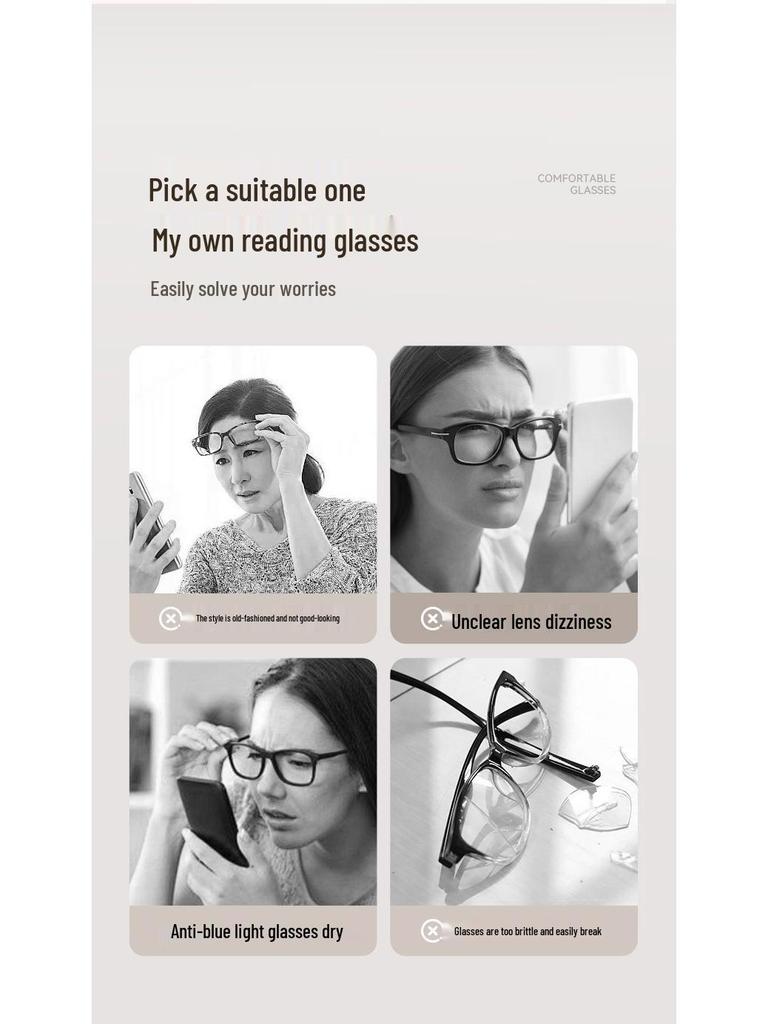 Elite Unisex Ultra-Thin Metal Reading Glasses - High-Definition, Elegant, Classic Style, Youthful Look, Suitable for Presbyopia.