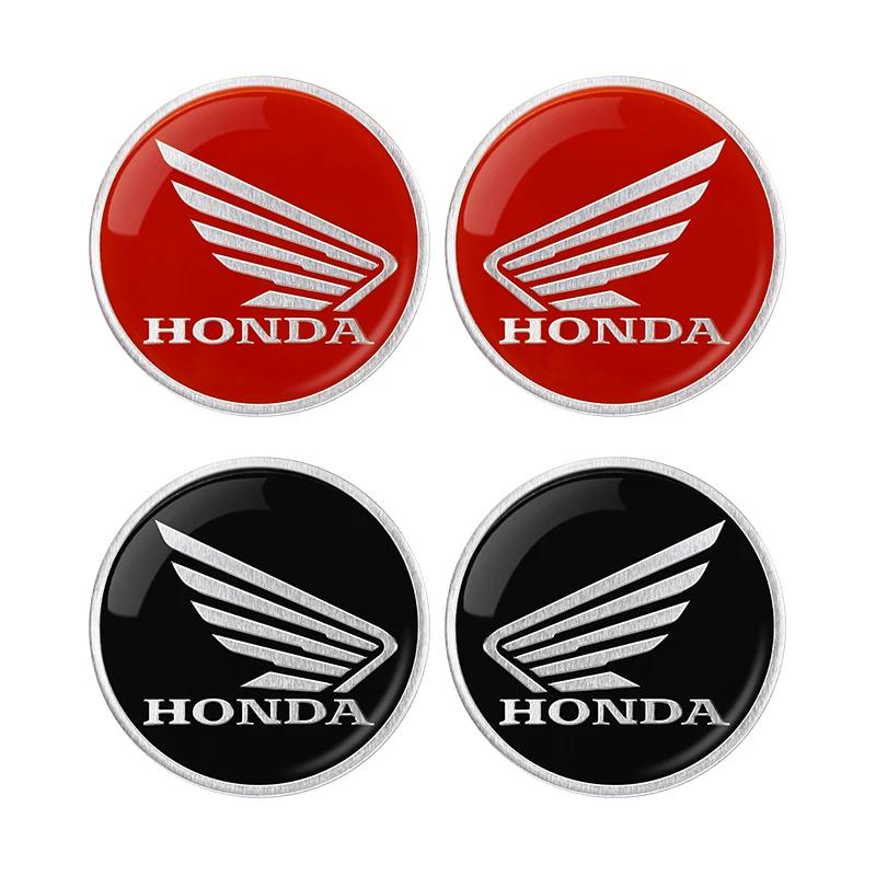 Pair 3D Motorcycle Modified Car Sticker Metal Aluminum Round Decal Motorcycle Stickers For Honda CRF CB CR XR CRM CBR