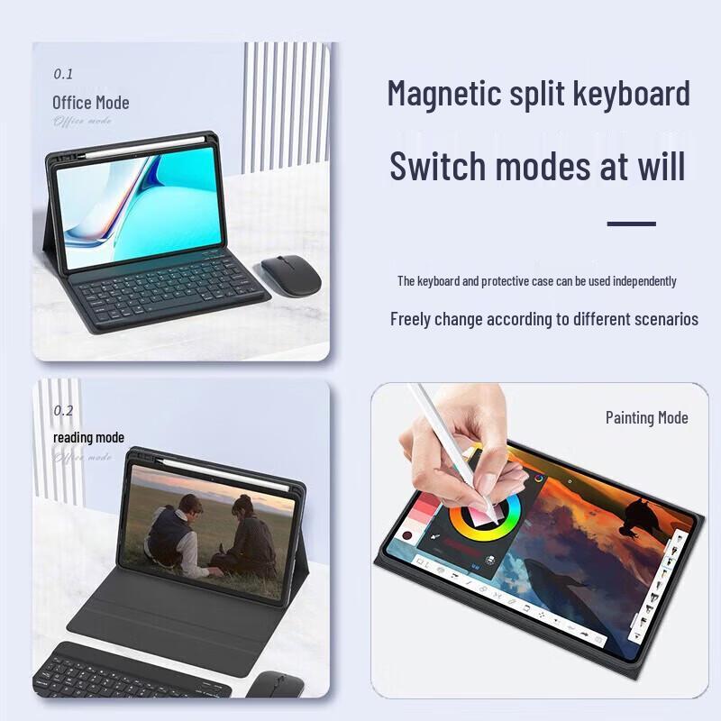 SMVP Tablet Protective Case with Bluetooth Keyboard