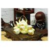 Miniature Teaware Set Model For Children And Collectors With Blue White Porcelain Teapot Cup Tray Doll House Furniture