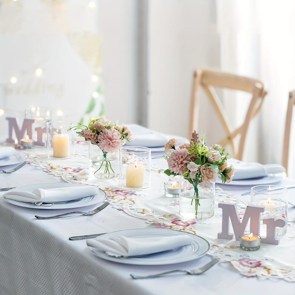 Vasi cilindrici in acrilico per centrotavola, 2 portacandele piccoli trasparenti, vasi galleggianti per candele, decorazioni natalizie, confezione multipla per fiori