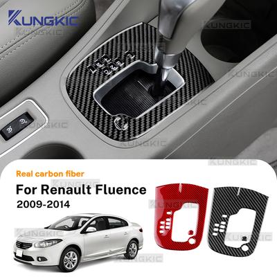 Real Soft Carbon Fiber For Renault Fluence 2009 2010 2011 2012 2013 2014 LHD Automatic Car Gear Shift Panel Trim Panel Sticker