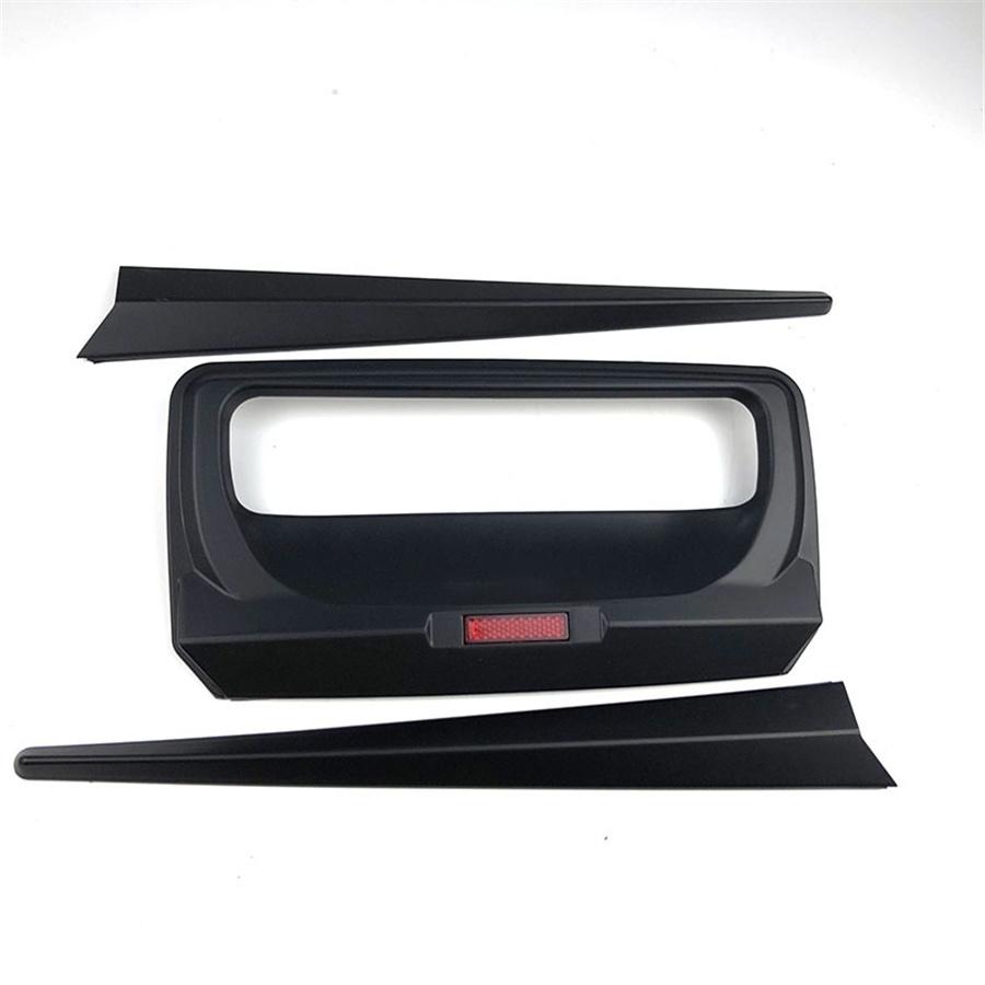 Rear Door/Tail Moldings Kit In Matte Black ABS Plastic for Ford Ranger 2012-2019