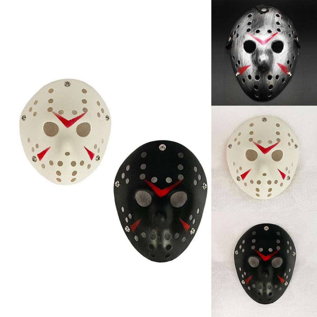 Maska Jasona z efektem krwi na Halloween, przerażające rekwizyty w różnych kolorach