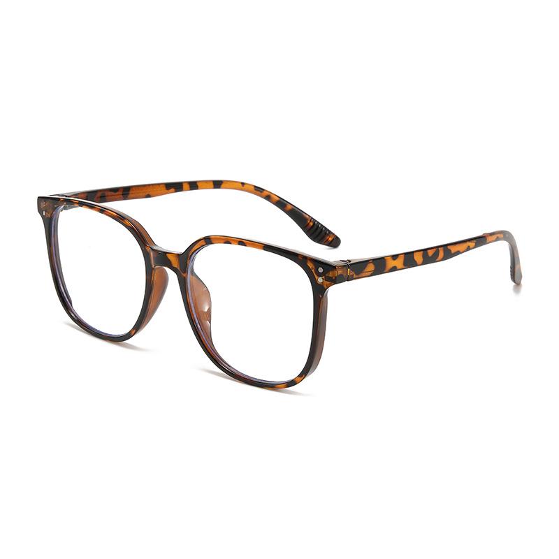 Women’s Black Round Anti-Blue Light Glasses - Fits Round Faces, Flat Myopia-Compatible Lenses, Prescription Ready.