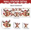 Christmas window stickers Holiday party cartoon elk wall home stickers Self-adhesive refrigerator cute stickers