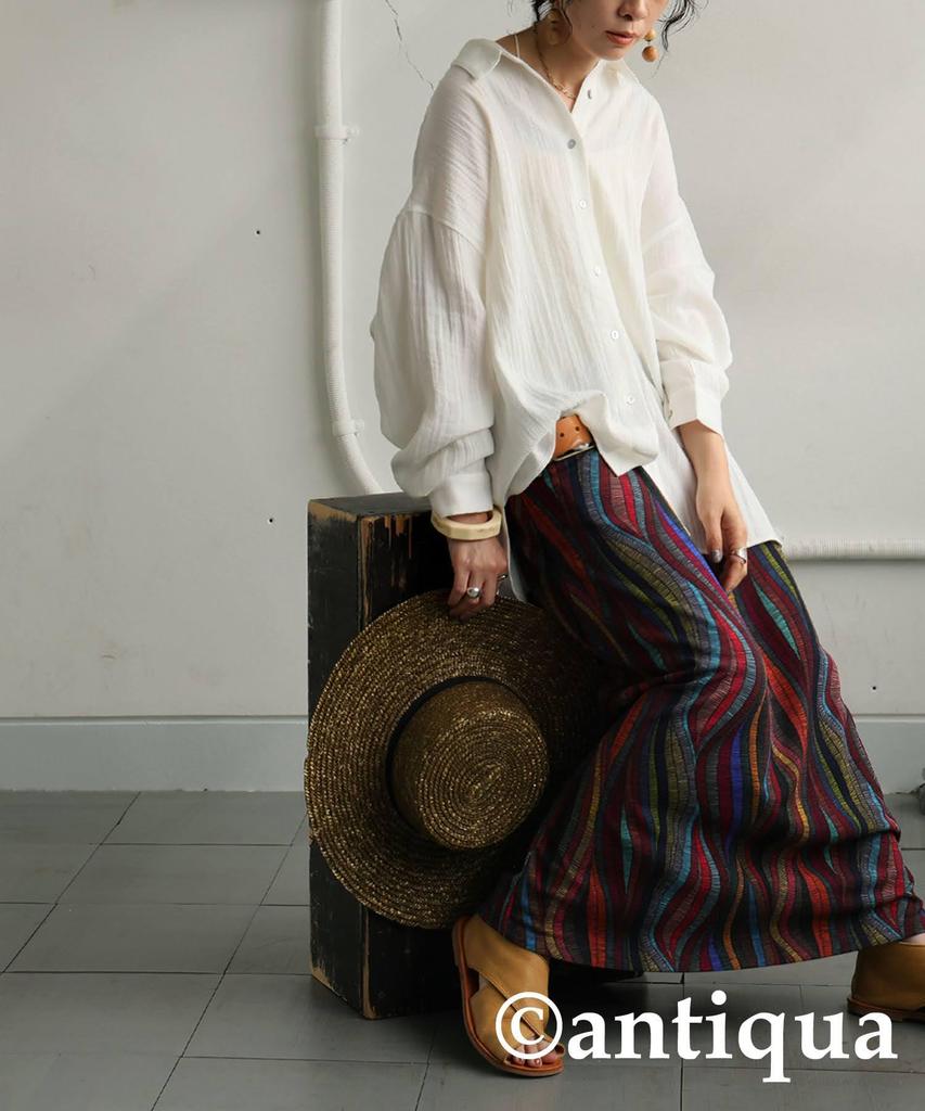 Antiqua Long Sleeve Sheer One Size White Women's Linen-Like Shirt, PK-01339, 03,