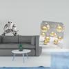 Modern Owl Sculpture with Transparent Acrylic Ball Cover Tabletop Ornament for Living Room Office