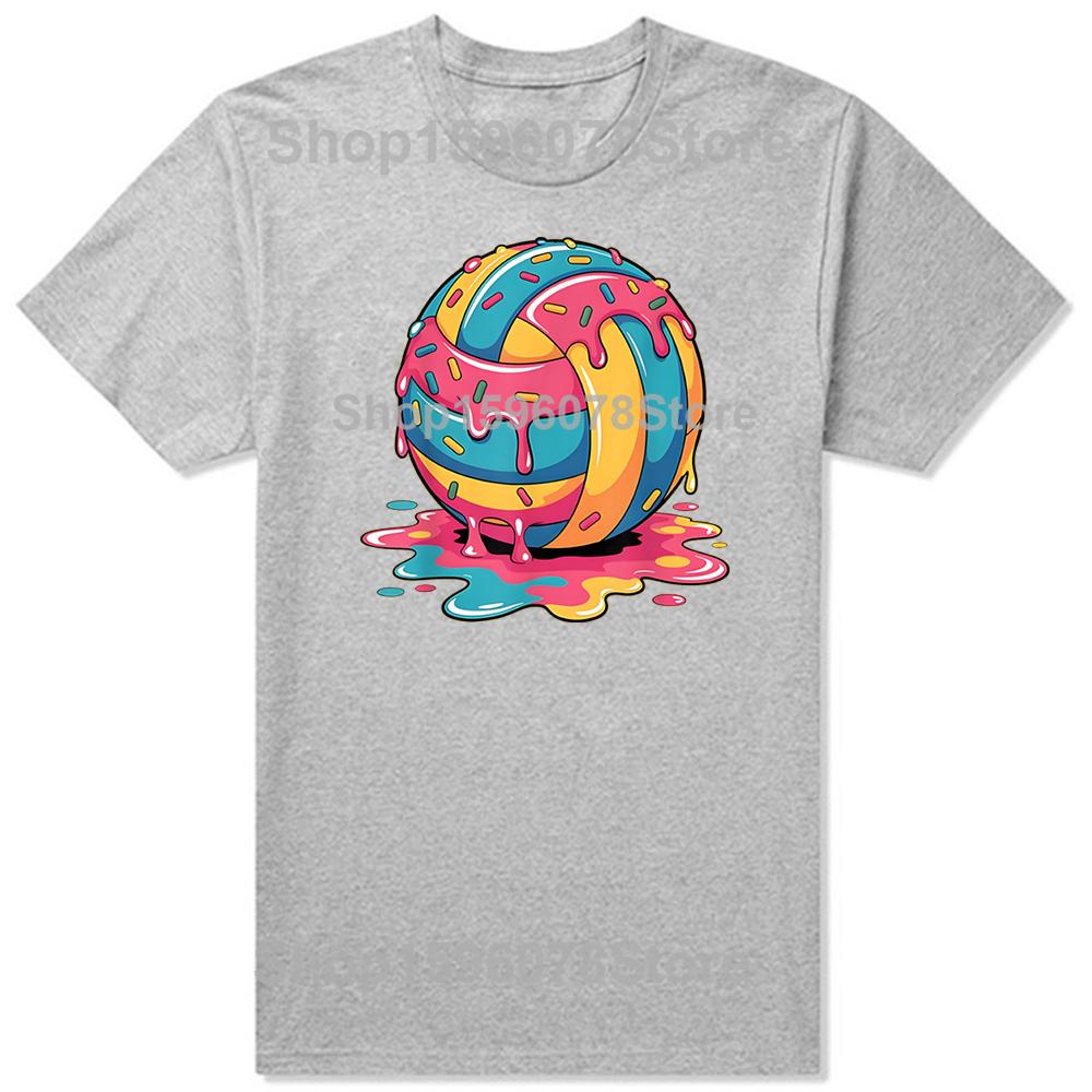 Funny Graphic Volleyball Ice Cream Tshirts Men Womens Fashion Casual Tshirt 100 Cotton Loose Oversized T Shirt