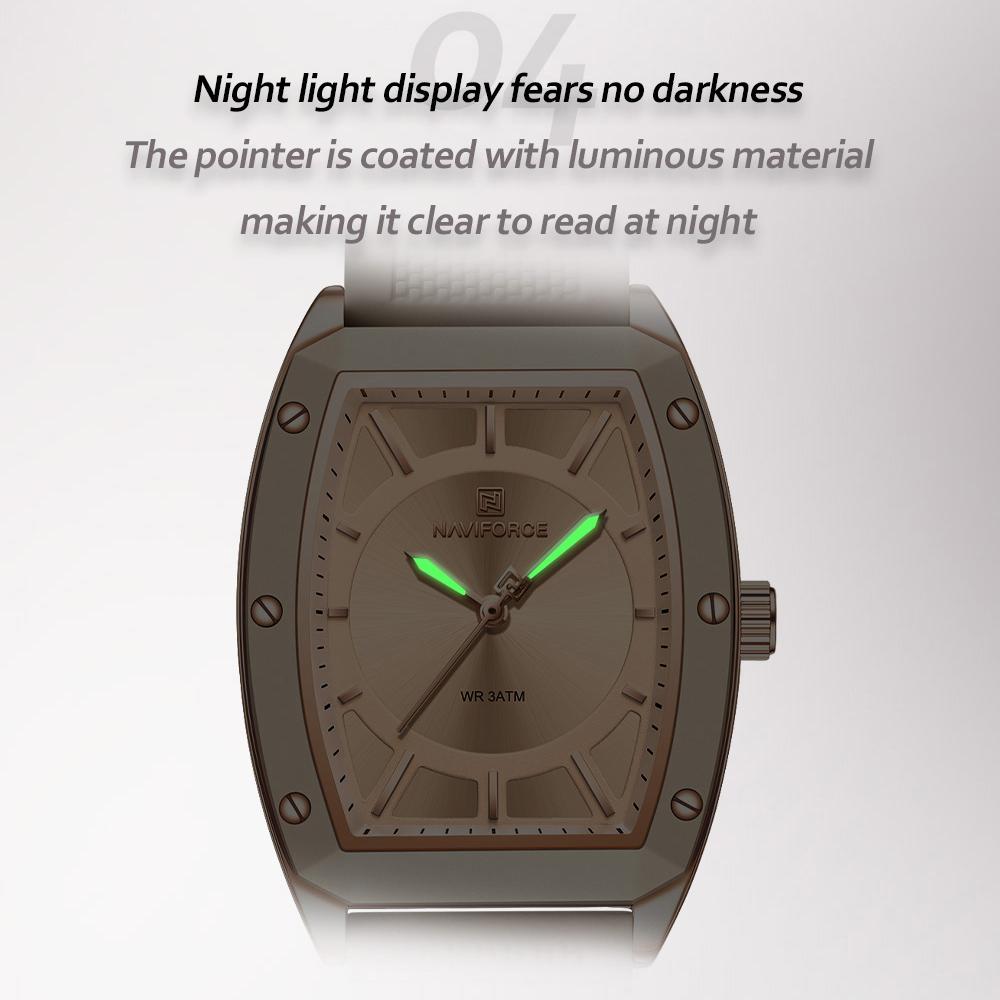 NAVIFORCE Watch for Women Square Elegant Waterproof Luminous Watches Quartz Import Ladies Wristwatch Valentine Day Gifts NF5049
