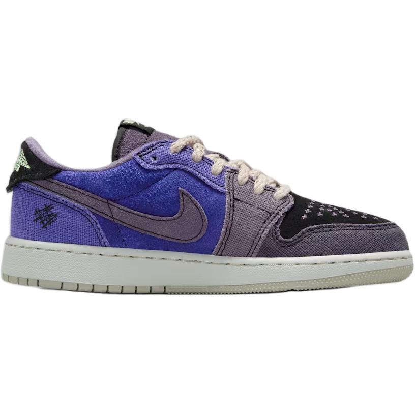 Zion Williamson x Air Jordan 1 Retro Low OG GS Voodoo Alternate Dětské tenisky Modrá Regency-Fialová Vapor-Zelená IH2725-500