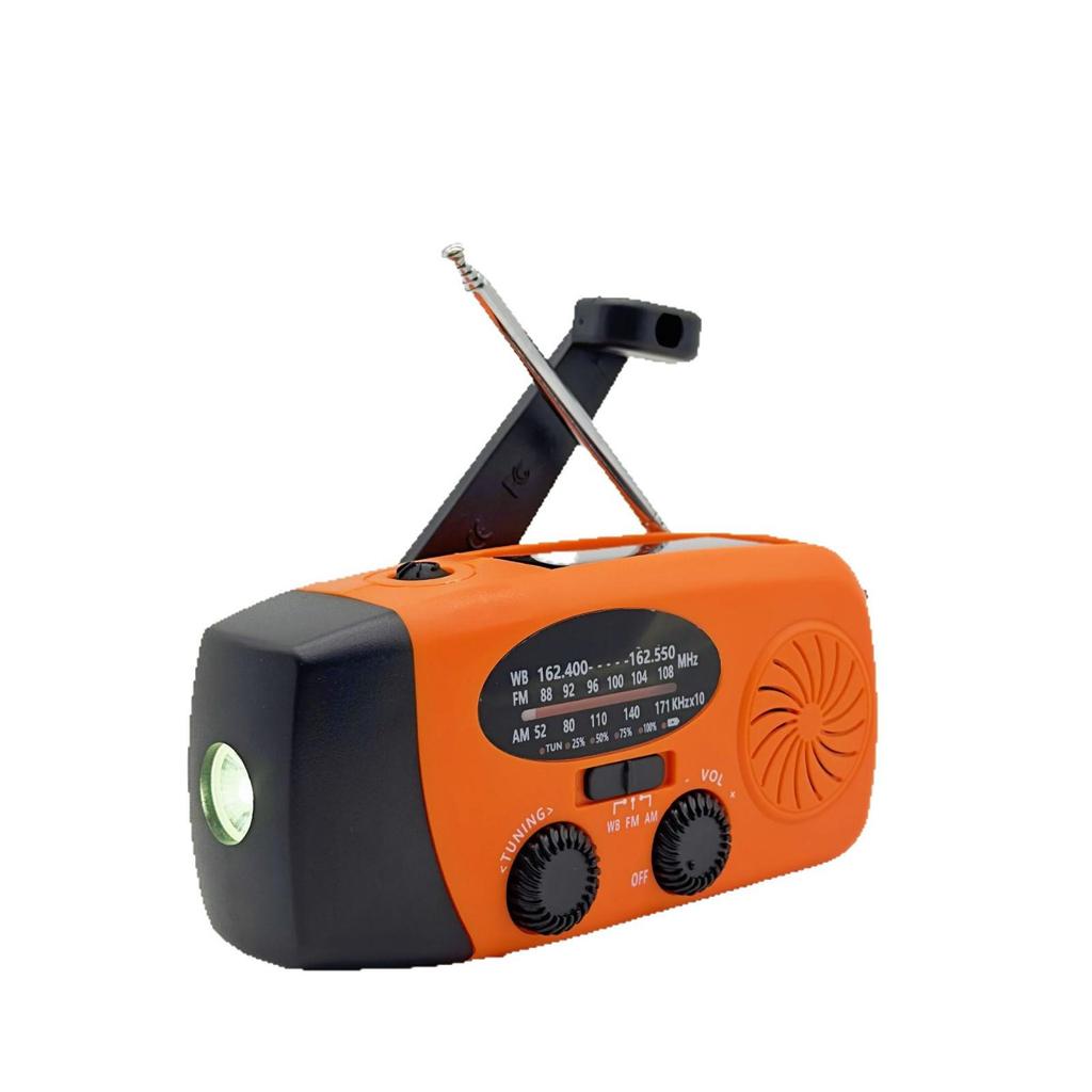 Multi-Function Solar Hand-Crank Radio with Light, Power Bank, and Large Speaker