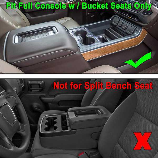 Black ABS Center Console Tray for Chevy Silverado/GMC
