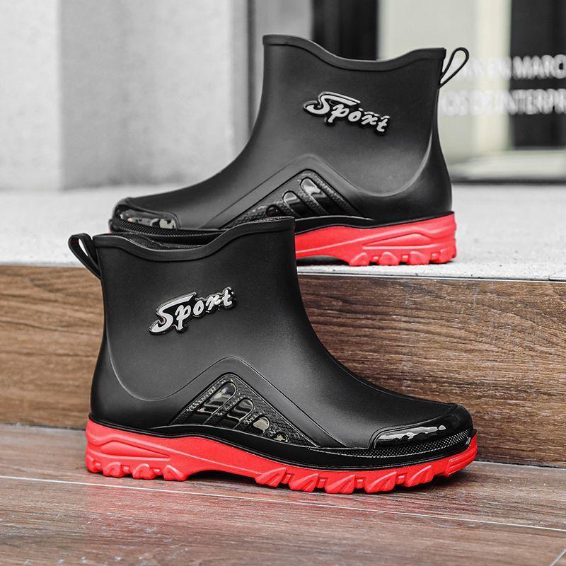 Rain shoes men's fashion non-slip mid-tube rain boots new waterproof outdoor fishing