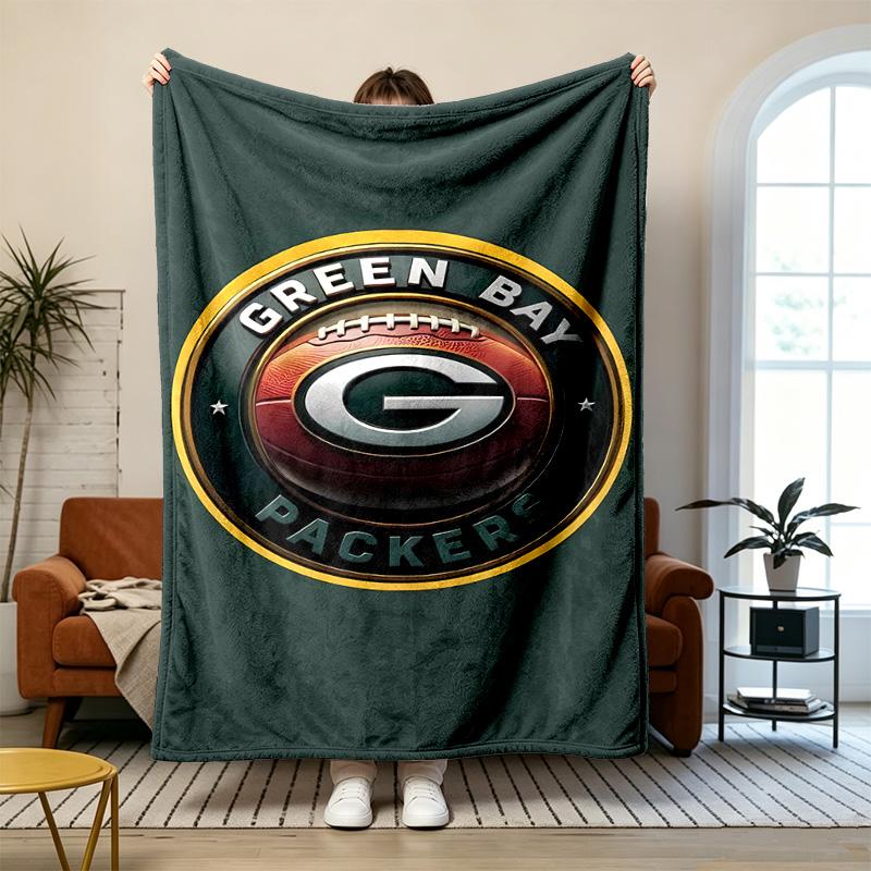 Green Bay Packers Soft and Comfortable Flannel Suitable for Sofas Living Rooms Outdoor Camping Travel and Also Makes a Great Anniversary Gif