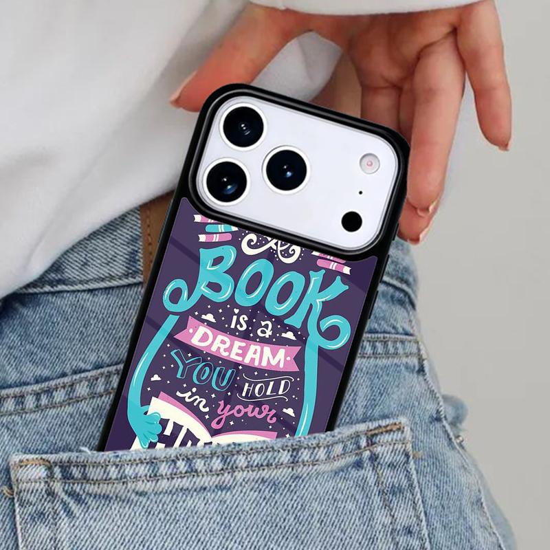Read Books Library Bookshelf Quotes Phone Case for iPhone 17ProMax 12 13 14 15 16e 17 Pro Max Plus Air Cover